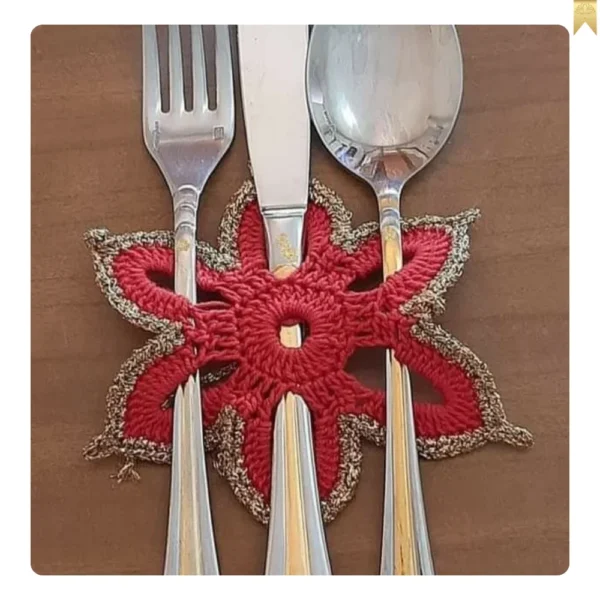 Crochet spoon and fork