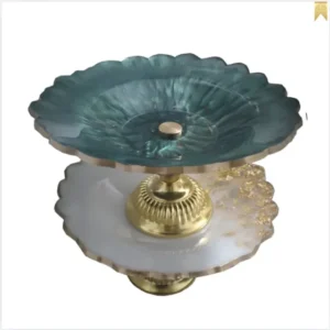 Decorative resin dessert dish with base
