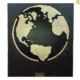 Gold leaf embossed panel with moon design