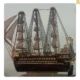 Handmade sailing ship made of walnut wood