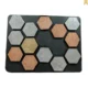 Honeycomb design gold leaf embossed panel