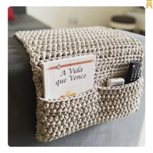 Macrame woven sofa handle, control stand and book stand