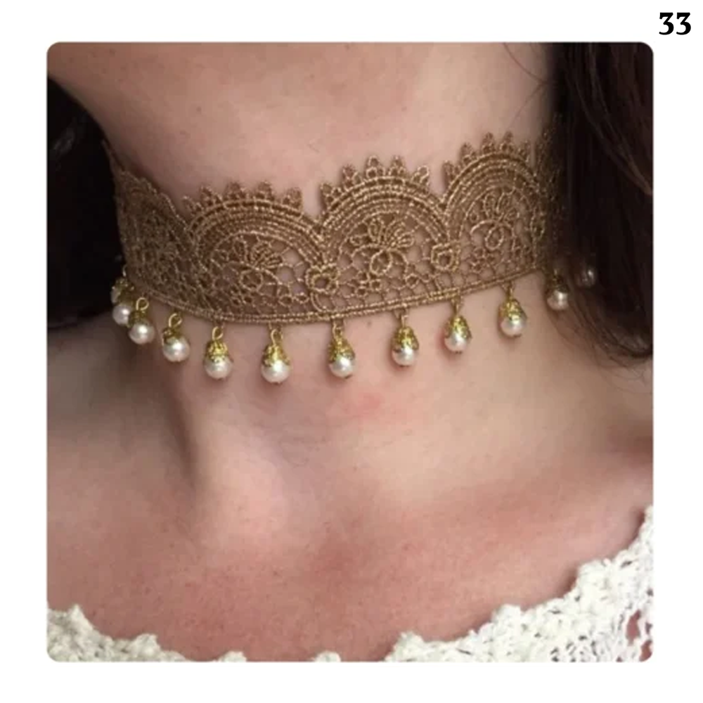 Pearl choker necklace