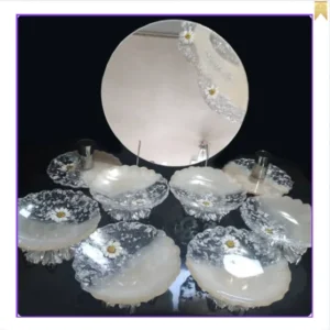 Resin Haft Sin service with chamomile pattern