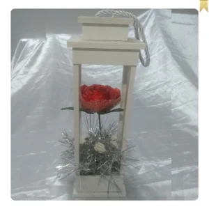 Single ribbon flower with box and decorations
