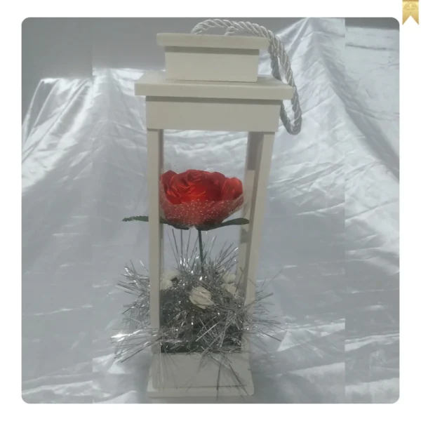Single ribbon flower with box and decorations