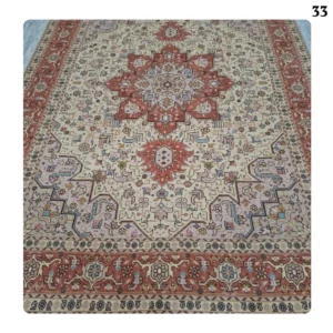 Handmade Harris branded silk flower carpet