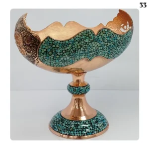 Engraved Turquoise Inlaid Kashkool