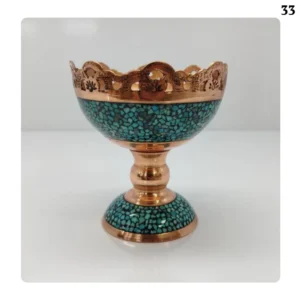 Engraved Turquoise Inlay Nut Dish 11-1