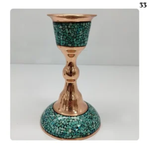 Turquoise Inlaid Candle Holder