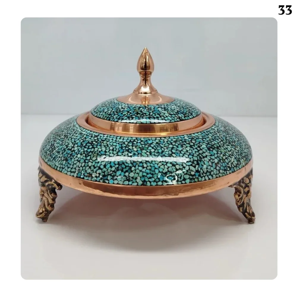 Turquoise Inlay Caviar Dish